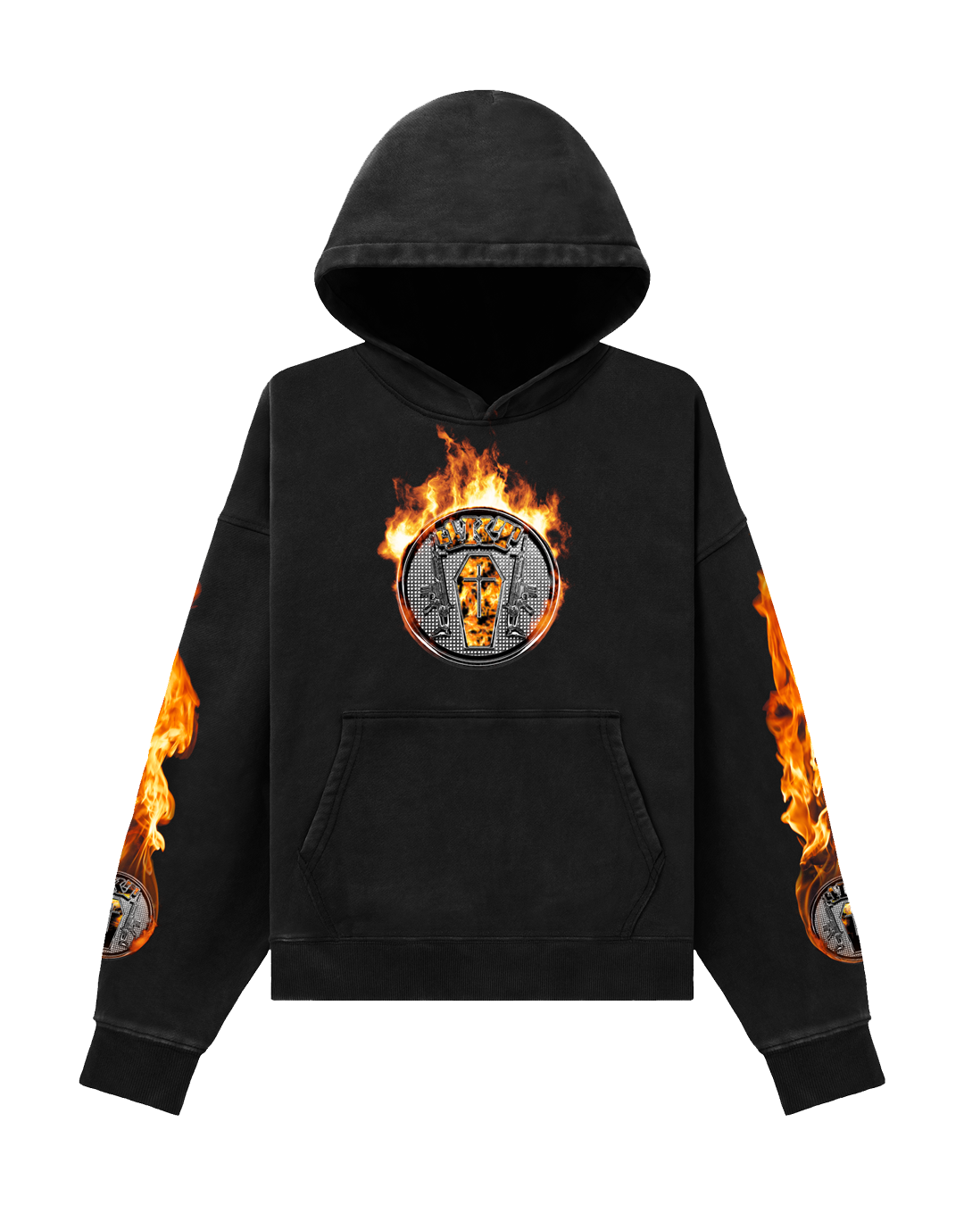 101 - GRAVEDIGGER FLAME HOODIE