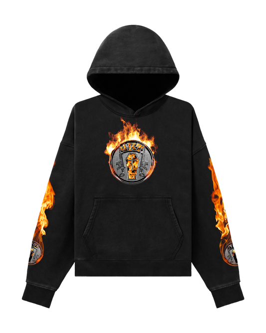 101 - GRAVEDIGGER FLAME HOODIE