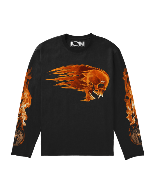 302 - FLAME SKULL LONGSLEEVE